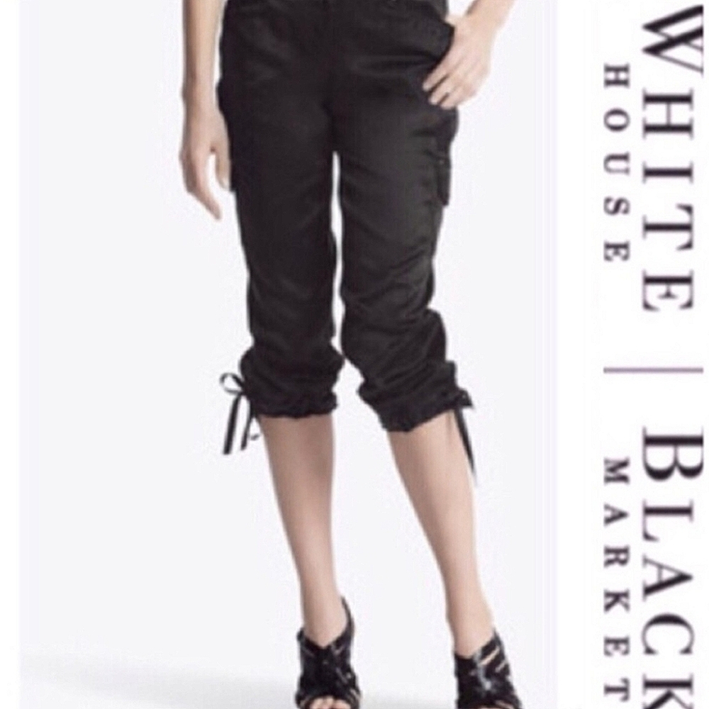 White House Black Market Black Slim Pedal Pusher Capris 🖤 - Picture 2 of 15